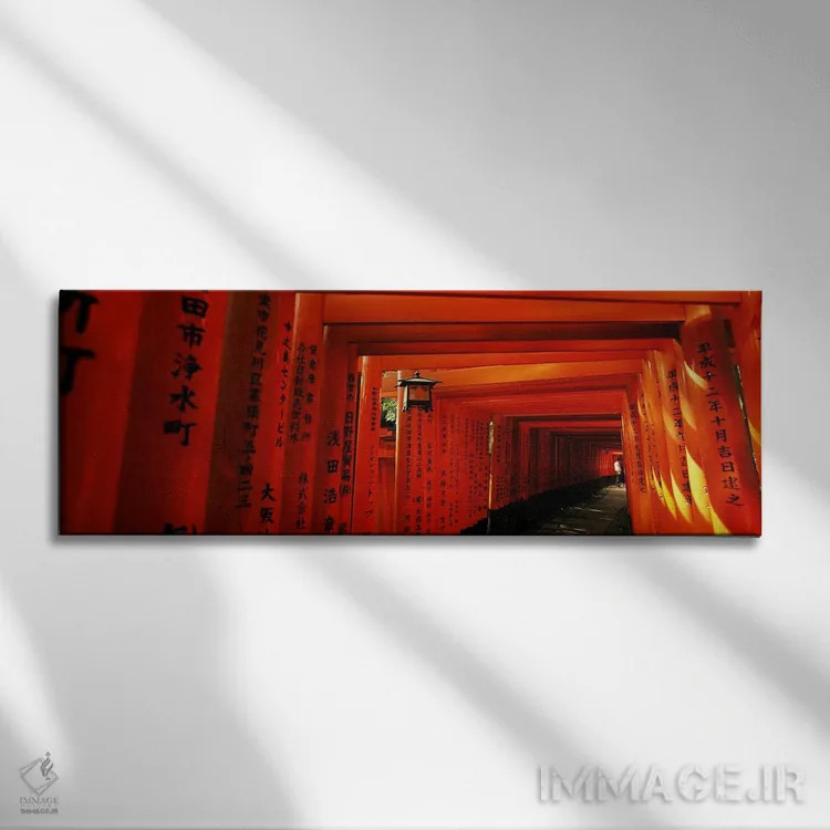تابلو دکوراتیو Fushimi Inari Taisha, Fushimi-ku, Kyoto, Kinki Region… اثر پانورامیک ایمجز - نمای روبهرو روی دیوار