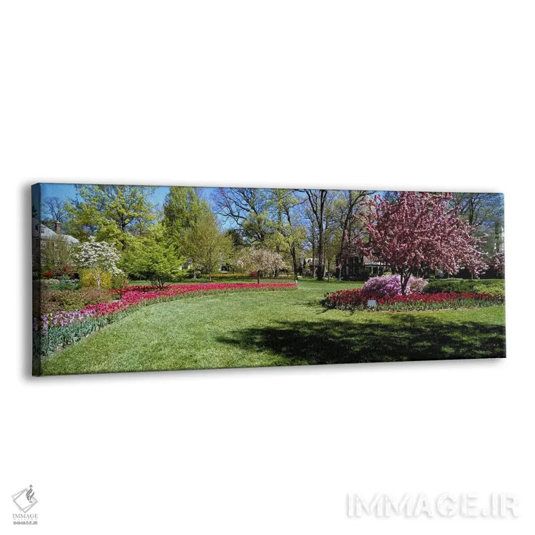 تابلو دکوراتیو Sherwood Gardens, Baltimore, Maryland, USA,لاله ها و در… اثر پانورامیک ایمجز - نمای پرسپکتیو محصول