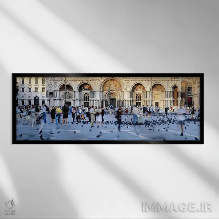 تابلو دکوراتیو St. Mark's Basilica, Piazza San Marco, Venice, Italy,گر… اثر پانورامیک ایمجز - نمای قابدار مشکی