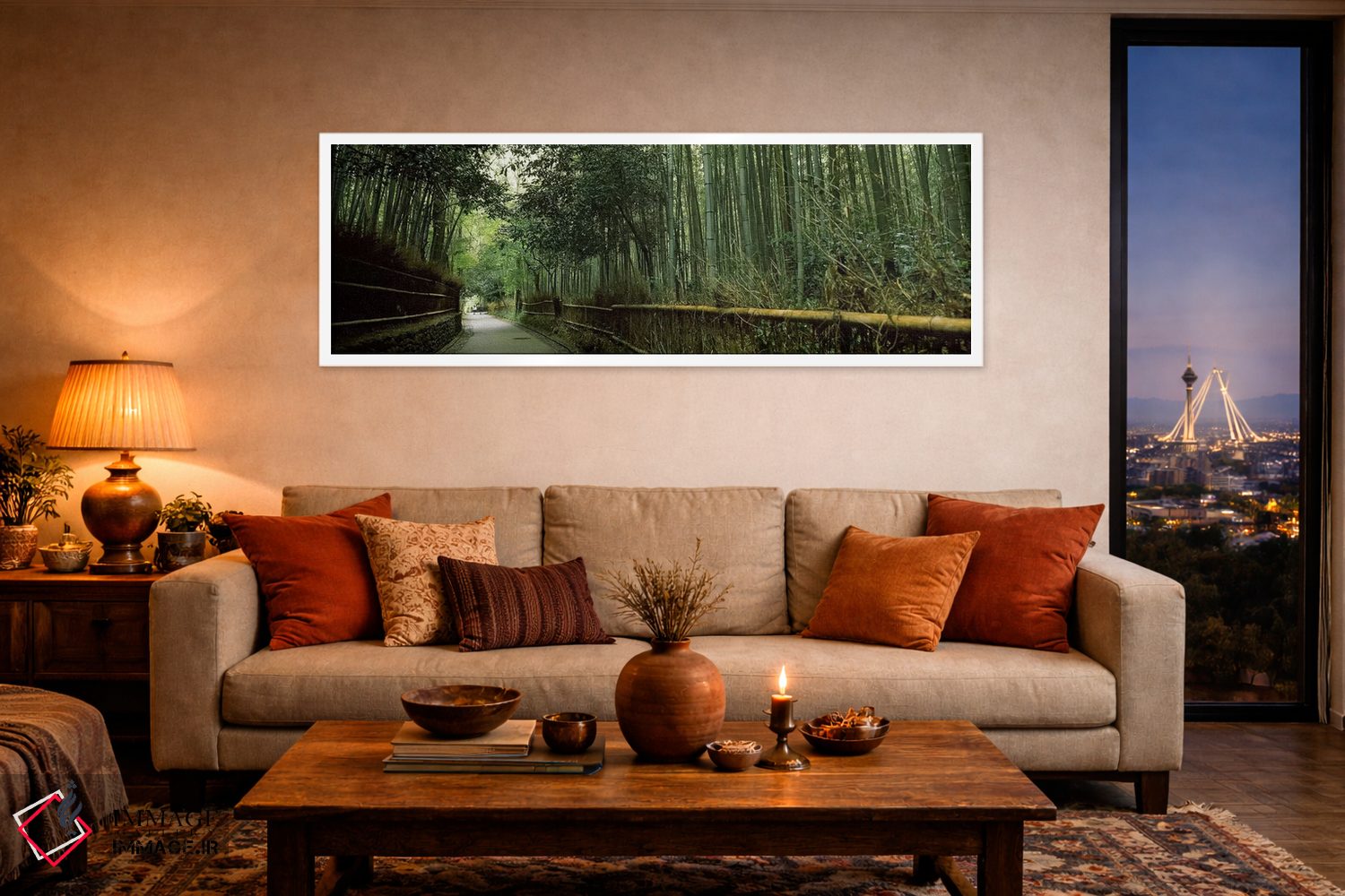 تابلو دکوراتیو Arashiyama, Kyoto Prefecture, Kinki Region, Honshu, Jap… اثر پانورامیک ایمجز - D4W