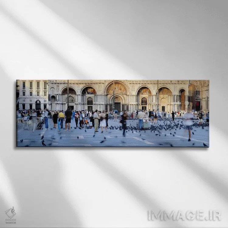تابلو دکوراتیو St. Mark's Basilica, Piazza San Marco, Venice, Italy,گر… اثر پانورامیک ایمجز - نمای روبهرو روی دیوار
