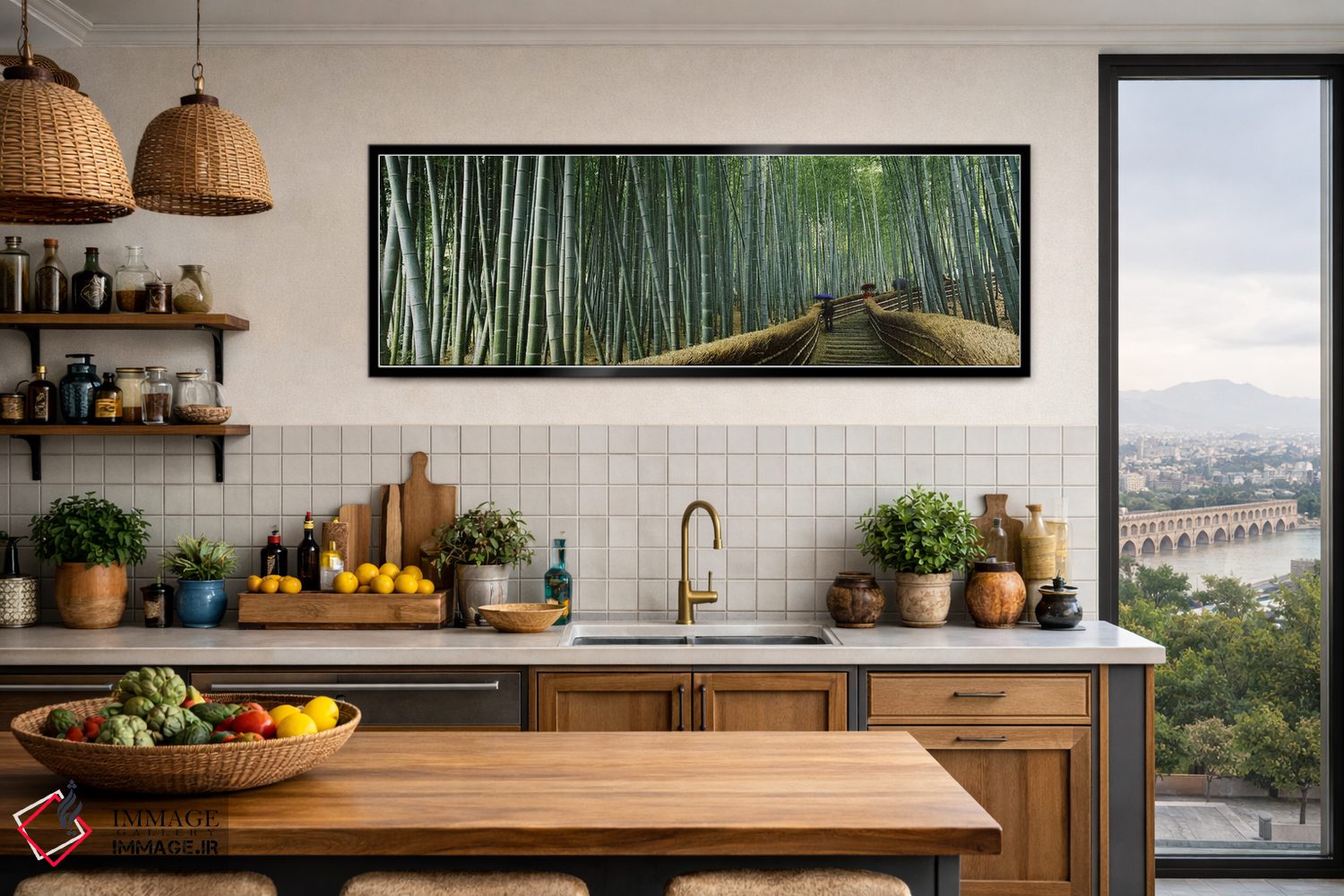 تابلو دکوراتیو Arashiyama, Kyoto Prefecture, Kinki Region, Honshu, Jap… اثر پانورامیک ایمجز - D3B