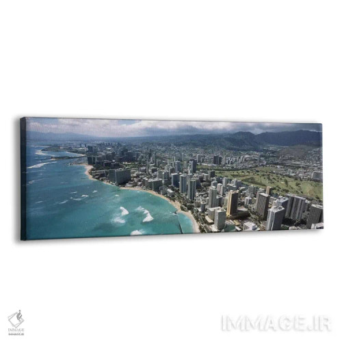تابلو دکوراتیو Waikiki Beach, Honolulu, Oahu, Hawaii, USA,نمای هوایی س… اثر پانورامیک ایمجز - نمای پرسپکتیو محصول
