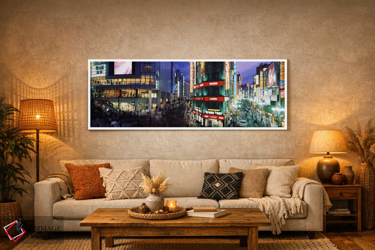 تابلو دکوراتیو Tokyo, Kanto Region, Japan,ناحیه ویژه شینجوکو در شب، تو… اثر پانورامیک ایمجز - D6W