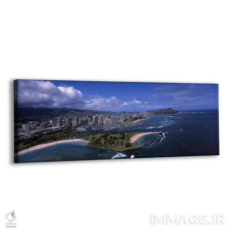 تابلو دکوراتیو Ala Moana Beach Park, Waikiki Beach, Honolulu, Oahu, Ha… اثر پانورامیک ایمجز - نمای پرسپکتیو محصول