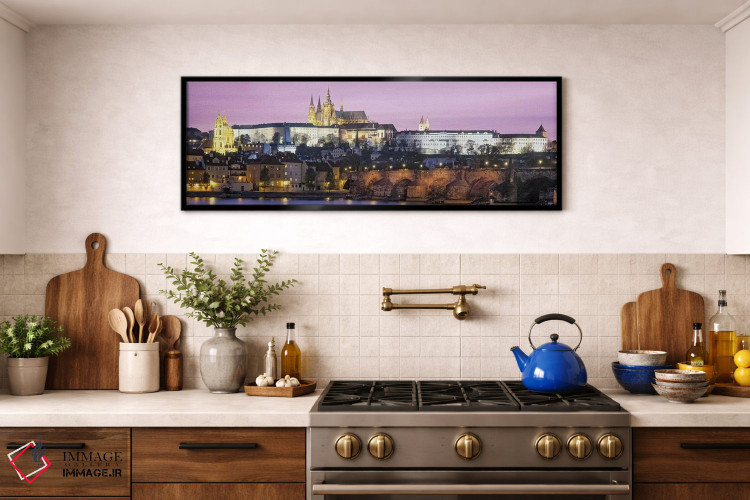 تابلو دکوراتیو Charles Bridge, Hradcany Castle, St. Vitus Cathedral, P… اثر پانورامیک ایمجز - D2B
