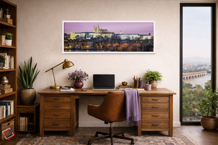 تابلو دکوراتیو Charles Bridge, Hradcany Castle, St. Vitus Cathedral, P… اثر پانورامیک ایمجز - D1W