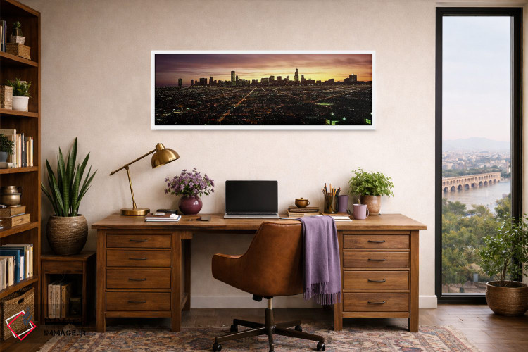تابلو دکوراتیو High angle view of a city at night, Chicago, Cook Count… اثر پانورامیک ایمجز - D1W