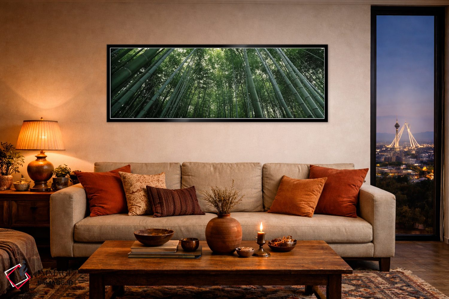 تابلو دکوراتیو Arashiyama, Kyoto Prefecture, Kinki Region, Honshu, Jap… اثر پانورامیک ایمجز - D5B