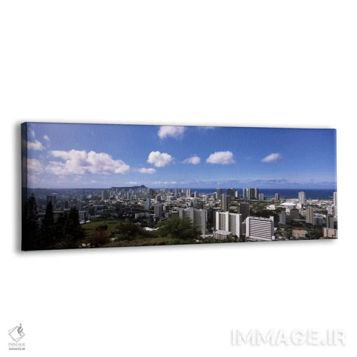 تابلو دکوراتیو Honolulu, Oahu, Hawaii, USA #3,نمای بالا از منظره شهری… اثر پانورامیک ایمجز - نمای پرسپکتیو محصول