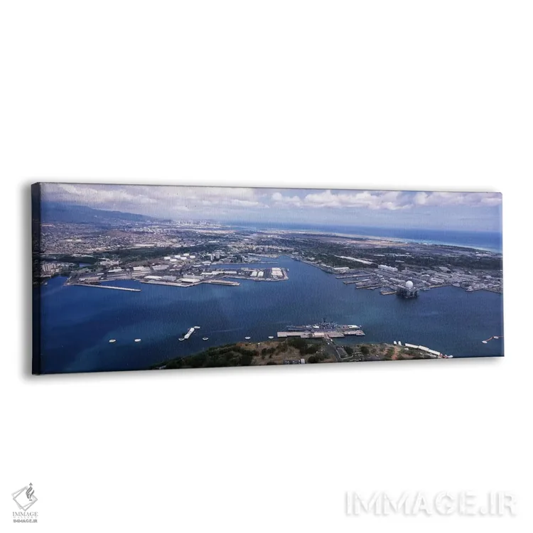 تابلو دکوراتیو Pearl Harbor, Honolulu, Oahu, Hawaii, USA,نمای هوایی بن… اثر پانورامیک ایمجز - نمای پرسپکتیو محصول
