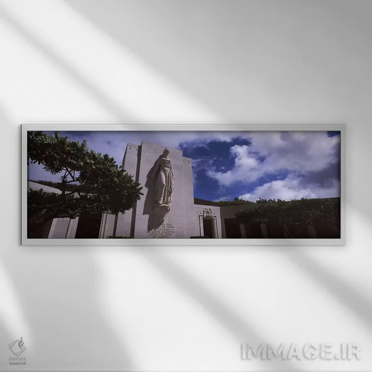 تابلو دکوراتیو National Memorial Cemetery of the Pacific, Punchbowl Cr… اثر پانورامیک ایمجز - نمای قابدار سفید