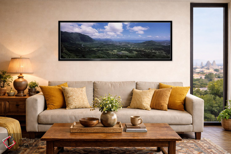 تابلو دکوراتیو Oahu, Hawaii, USA,نمای خلیج کانئوهه از نوانو پالی لوک ا… اثر پانورامیک ایمجز - D6B