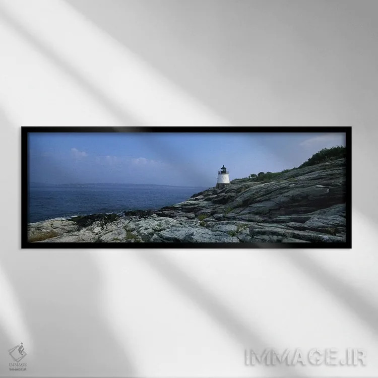 تابلو دکوراتیو Narragansett Bay, Newport, Rhode Island, USA,فانوس دریا… اثر پانورامیک ایمجز - نمای قابدار مشکی