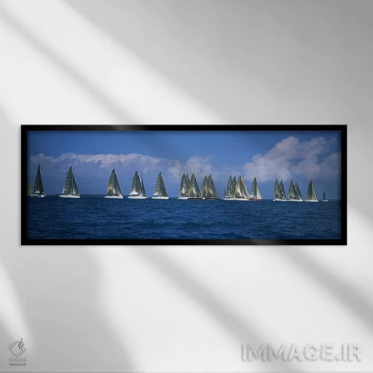 تابلو دکوراتیو Farr 40's race during Key West Race Week, Key West Flor… اثر پانورامیک ایمجز - نمای قابدار مشکی