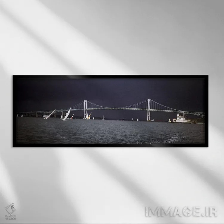 تابلو دکوراتیو Claiborne Pell Newport Bridge, Narragansett Bay, Newpor… اثر پانورامیک ایمجز - نمای قابدار مشکی
