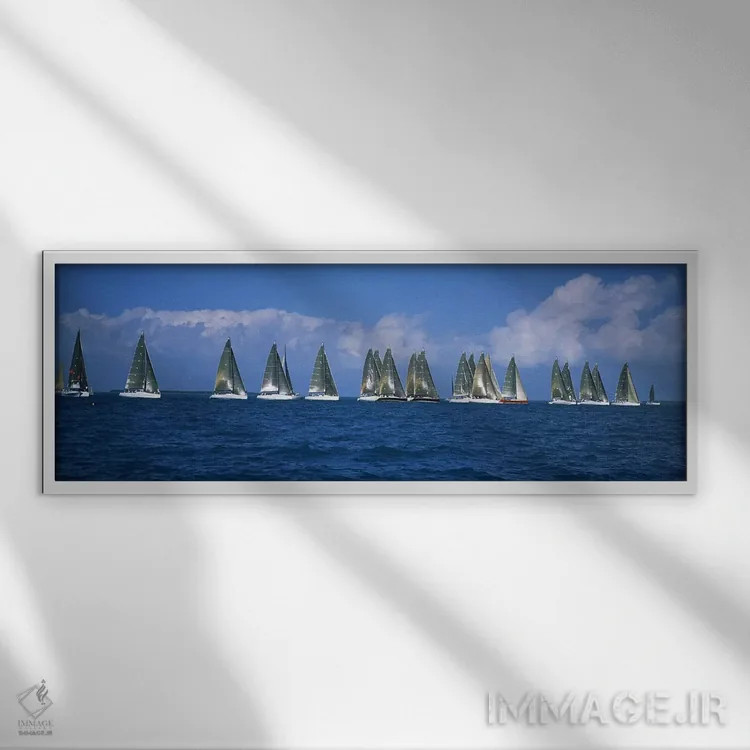 تابلو دکوراتیو Farr 40's race during Key West Race Week, Key West Flor… اثر پانورامیک ایمجز - نمای قابدار سفید