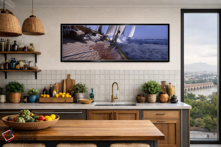تابلو دکوراتیو دید اول شخص هنگام مسابقه قایق تفریحی اثر پانورامیک ایمجز - D3B