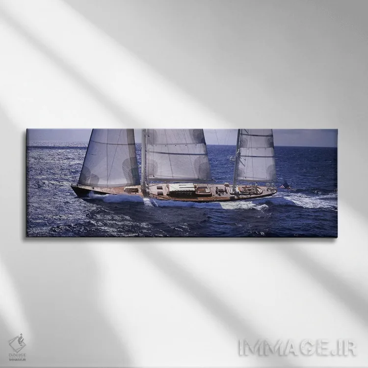 تابلو دکوراتیو قایق تفریحی در دریانوردی اثر پانورامیک ایمجز - نمای روبهرو روی دیوار