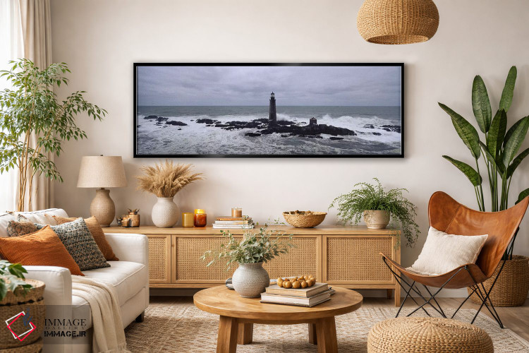 تابلو دکوراتیو Graves Light, Boston Harbor, Massachusetts, USA,فانوس د… اثر پانورامیک ایمجز - D4B