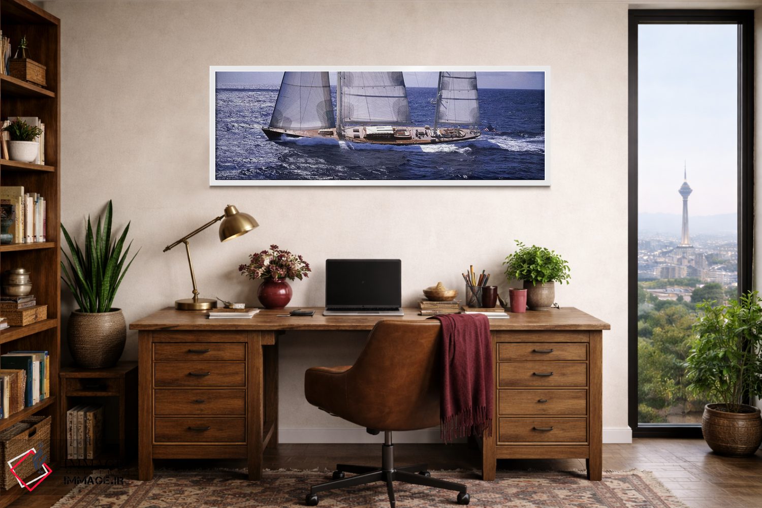تابلو دکوراتیو قایق تفریحی در دریانوردی اثر پانورامیک ایمجز - D1W