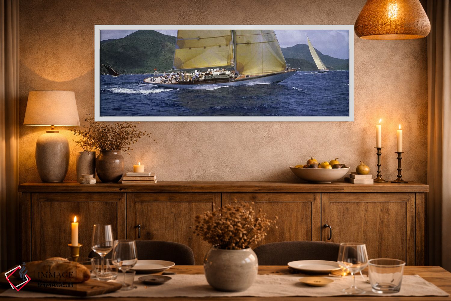 تابلو دکوراتیو Antigua, Antigua and Barbuda,مسابقه قایق تفریحی در دریا… اثر پانورامیک ایمجز - D2W