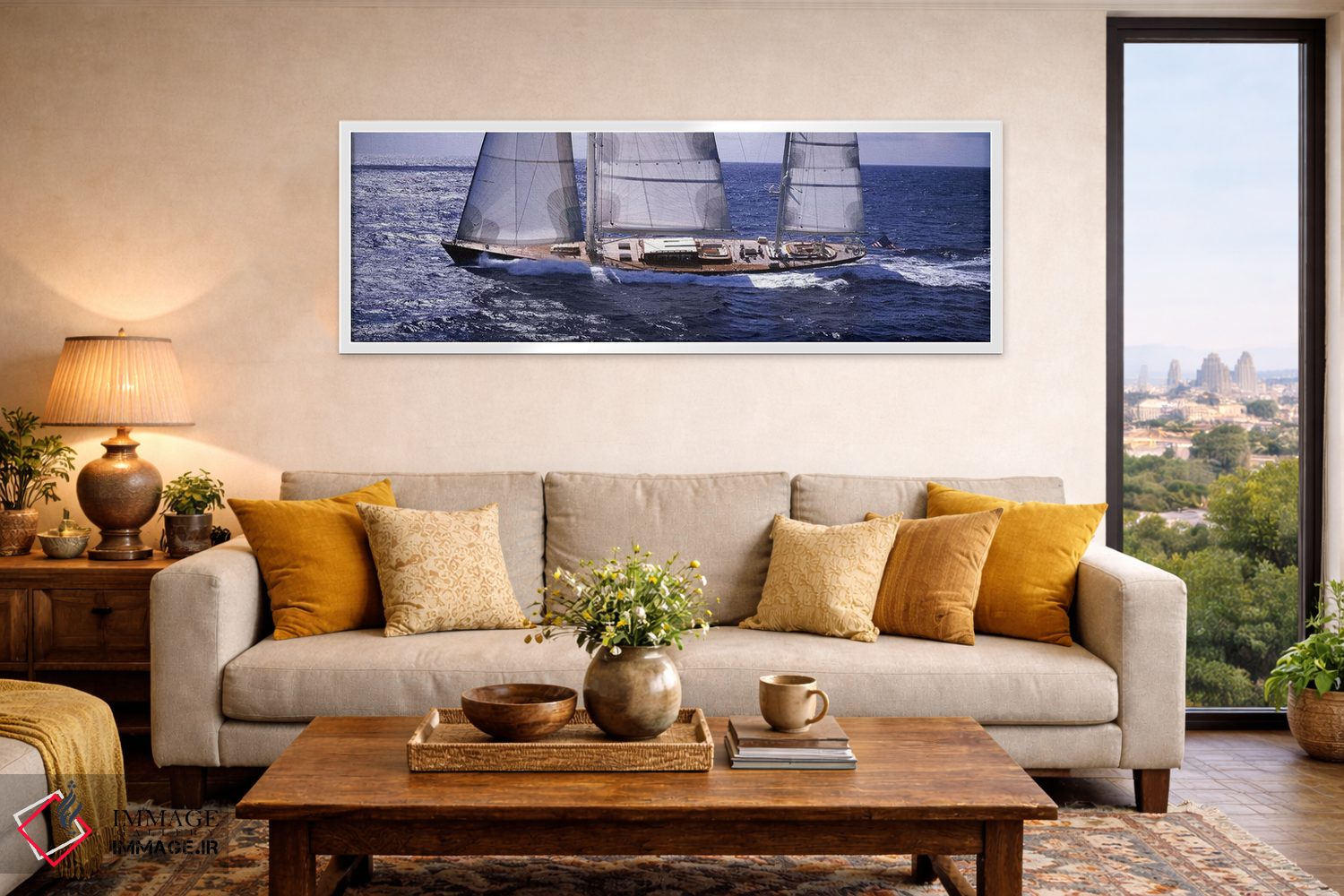 تابلو دکوراتیو قایق تفریحی در دریانوردی اثر پانورامیک ایمجز - D4W