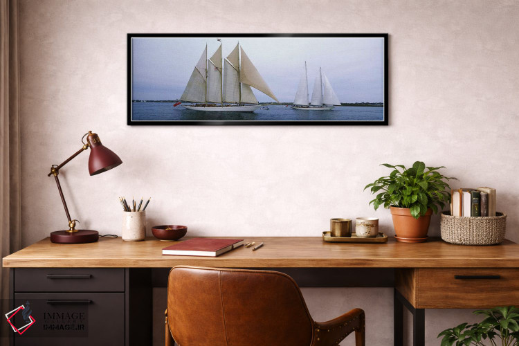 تابلو دکوراتیو Narragansett Bay, Newport, Rhode Island, USA,کشتی های ا… اثر پانورامیک ایمجز - D2B