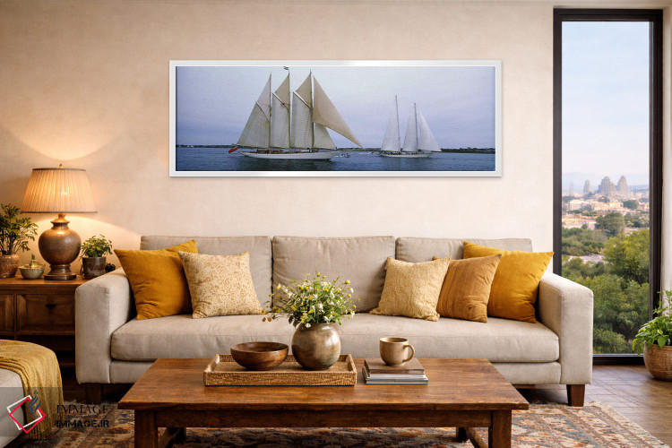 تابلو دکوراتیو Narragansett Bay, Newport, Rhode Island, USA,کشتی های ا… اثر پانورامیک ایمجز - D4W