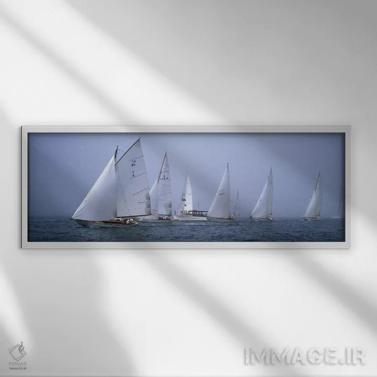 تابلو دکوراتیو Annual Museum Of Yachting Classic Yacht Regatta, Newpor… اثر پانورامیک ایمجز - نمای قابدار سفید