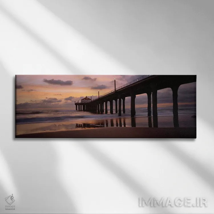 تابلو دکوراتیو Manhattan Beach Pier, Manhattan Beach, Los Angeles Coun… اثر پانورامیک ایمجز - نمای روبهرو روی دیوار