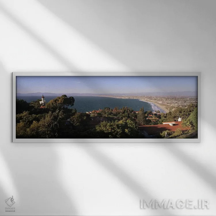 تابلو دکوراتیو Los Angeles Basin, City of Los Angeles, Los Angeles Cou… اثر پانورامیک ایمجز - نمای قابدار سفید