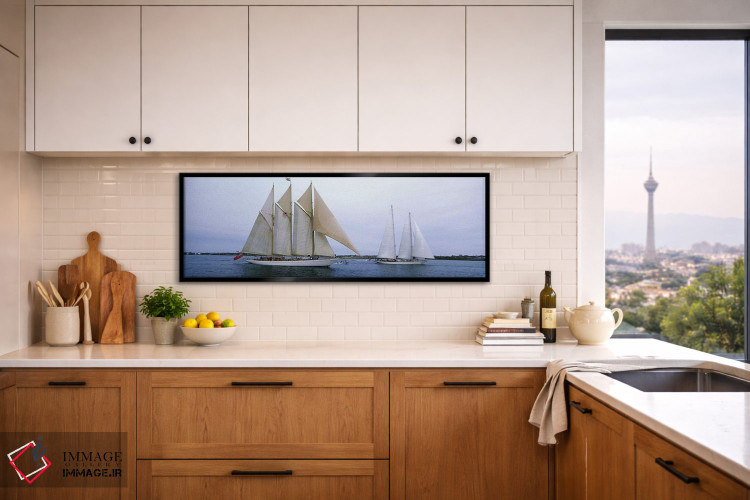 تابلو دکوراتیو Narragansett Bay, Newport, Rhode Island, USA,کشتی های ا… اثر پانورامیک ایمجز - D5B