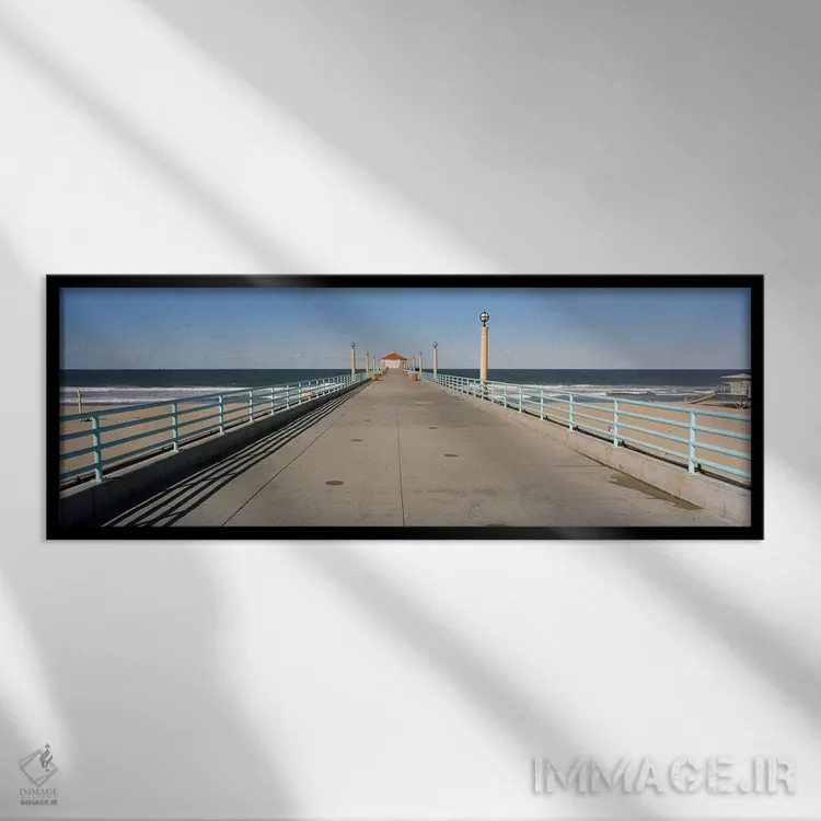 تابلو دکوراتیو Manhattan Beach, Los Angeles County, California, USA,کل… اثر پانورامیک ایمجز - نمای قابدار مشکی