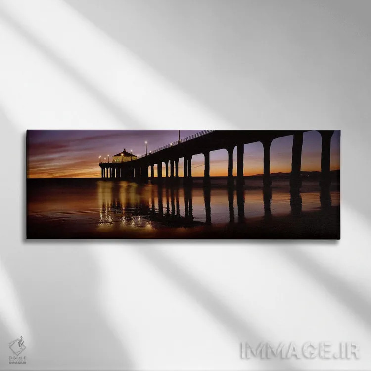 تابلو دکوراتیو Manhattan Beach Pier, Manhattan Beach, Los Angeles Coun… اثر پانورامیک ایمجز - نمای روبهرو روی دیوار