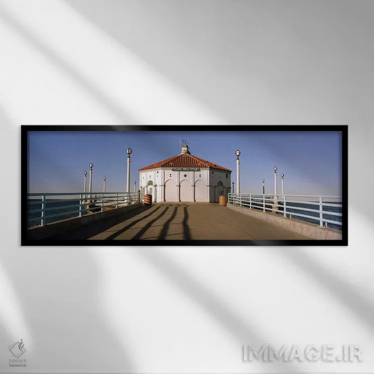 تابلو دکوراتیو Manhattan Beach Pier, Manhattan Beach, Los Angeles Coun… اثر پانورامیک ایمجز - نمای قابدار مشکی