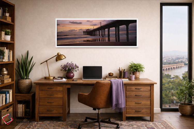تابلو دکوراتیو Manhattan Beach Pier, Manhattan Beach, Los Angeles Coun… اثر پانورامیک ایمجز - D1W