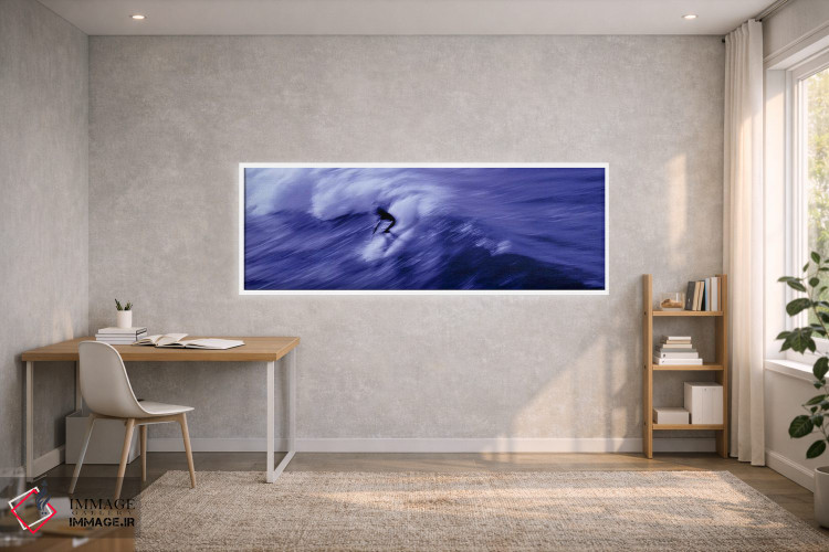تابلو دکوراتیو USA,نمای بالا از شخصی در حال موج سواری در دریا، آمریکا اثر پانورامیک ایمجز - D1W