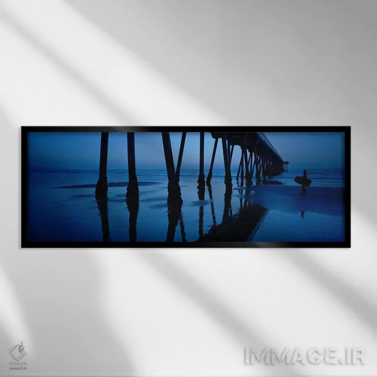 تابلو دکوراتیو Hermosa Beach, Los Angeles County, California, USA,اسکل… اثر پانورامیک ایمجز - نمای قابدار مشکی