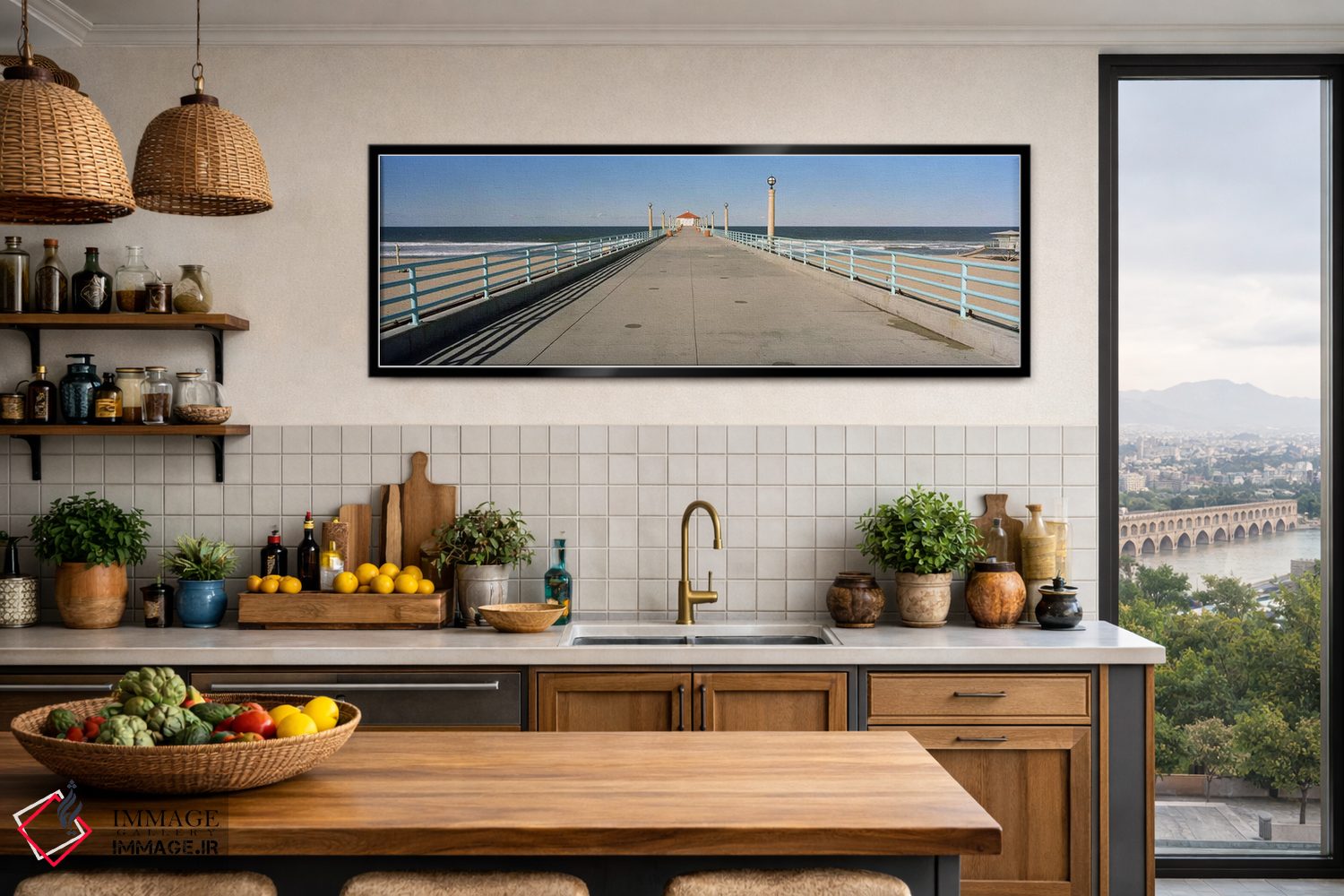 تابلو دکوراتیو Manhattan Beach, Los Angeles County, California, USA,کل… اثر پانورامیک ایمجز - D3B