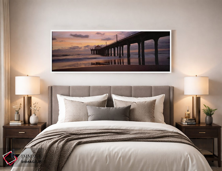 تابلو دکوراتیو Manhattan Beach Pier, Manhattan Beach, Los Angeles Coun… اثر پانورامیک ایمجز - D3W