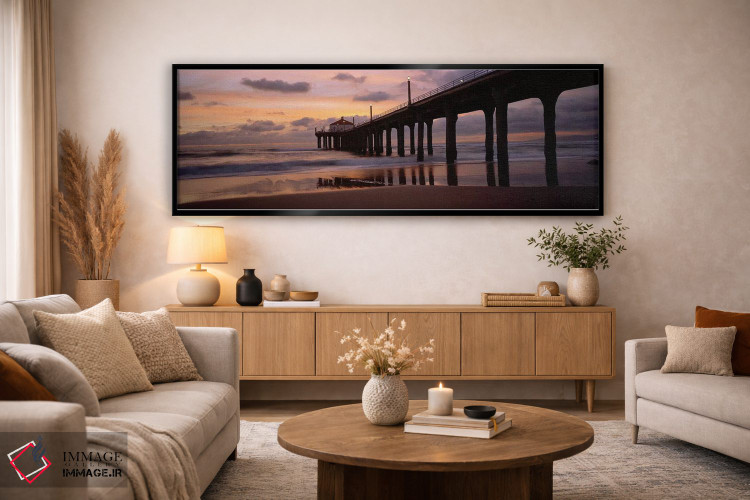 تابلو دکوراتیو Manhattan Beach Pier, Manhattan Beach, Los Angeles Coun… اثر پانورامیک ایمجز - D5B