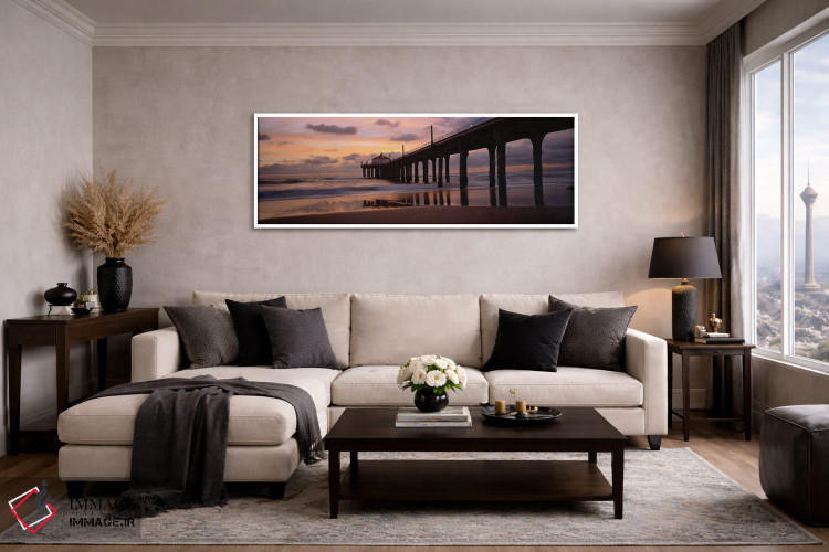 تابلو دکوراتیو Manhattan Beach Pier, Manhattan Beach, Los Angeles Coun… اثر پانورامیک ایمجز - D4W