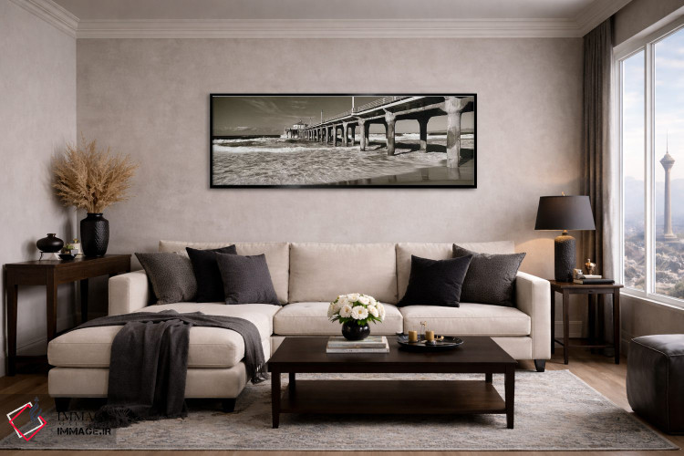 تابلو دکوراتیو Manhattan Beach Pier, Manhattan Beach, Los Angeles Coun… اثر پانورامیک ایمجز - D5B