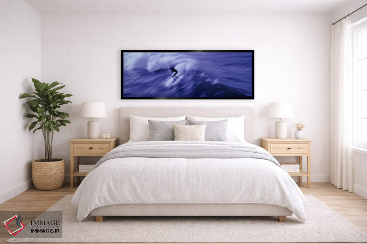 تابلو دکوراتیو USA,نمای بالا از شخصی در حال موج سواری در دریا، آمریکا اثر پانورامیک ایمجز - D6B