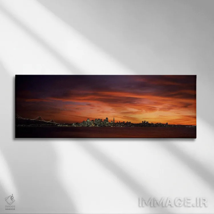 تابلو دکوراتیو View from Treasure Island, San Francisco, California, U… اثر پانورامیک ایمجز - نمای روبهرو روی دیوار
