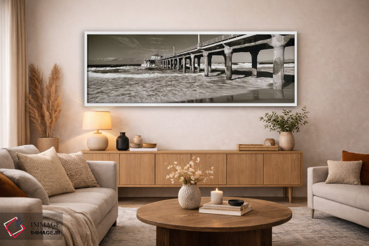 تابلو دکوراتیو Manhattan Beach Pier, Manhattan Beach, Los Angeles Coun… اثر پانورامیک ایمجز - D3W