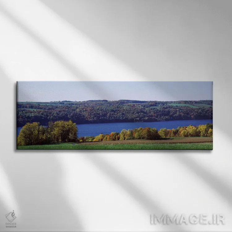 تابلو دکوراتیو Owasco Lake, Finger Lakes, New York State, USA,درختان ک… اثر پانورامیک ایمجز - نمای روبهرو روی دیوار