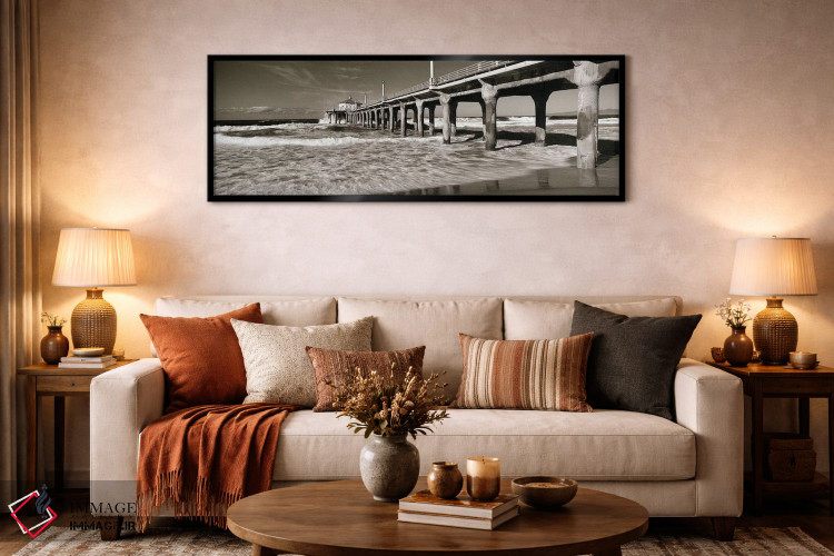 تابلو دکوراتیو Manhattan Beach Pier, Manhattan Beach, Los Angeles Coun… اثر پانورامیک ایمجز - D6B