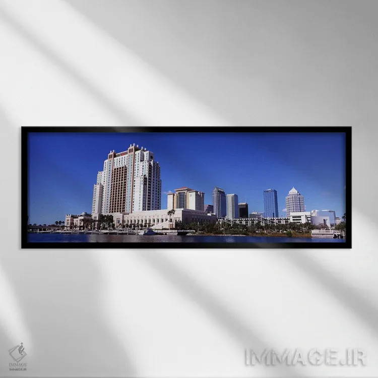 تابلو دکوراتیو Tampa, Hillsborough County, Florida, USA,آسمان خراش های… اثر پانورامیک ایمجز - نمای قابدار مشکی